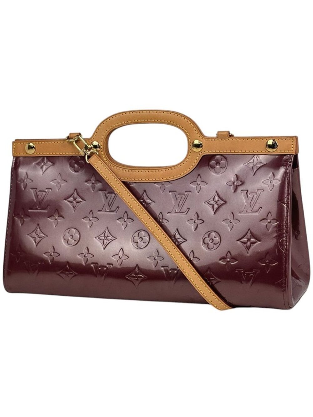 Louis Vuitton Roxbury Drive Handbag 2-Way Patent Monogram Vernis Violette